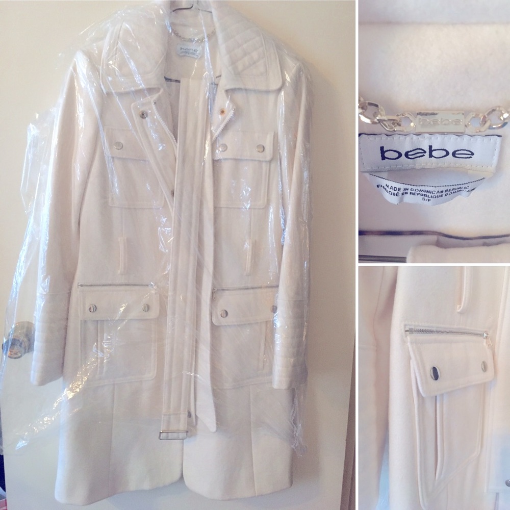 BEBE Ivory coat S